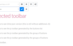 Demo of JS code generating custom toolbars